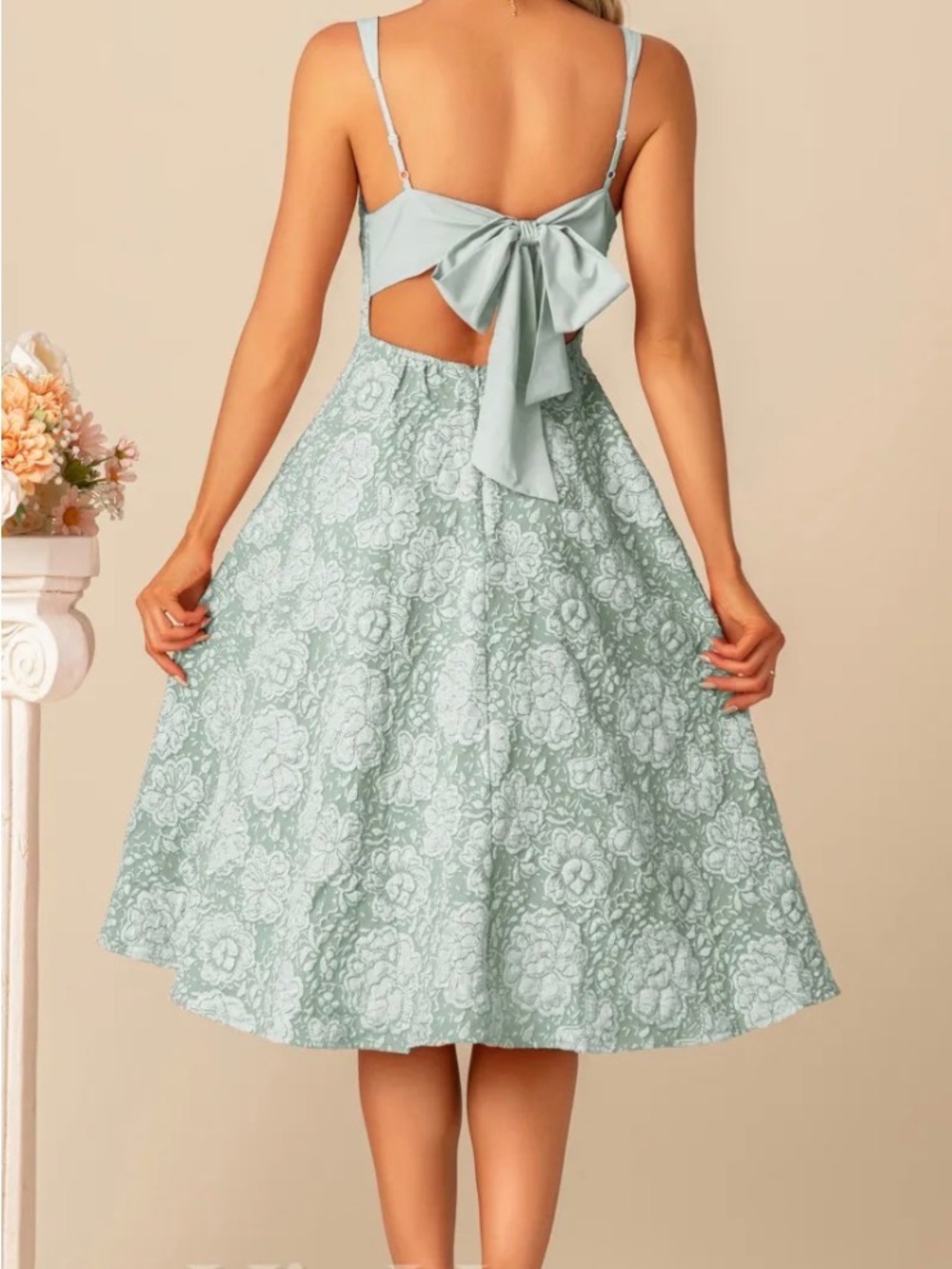 JJs House Mint Green Floral Midi Dress - Picture 2 of 10